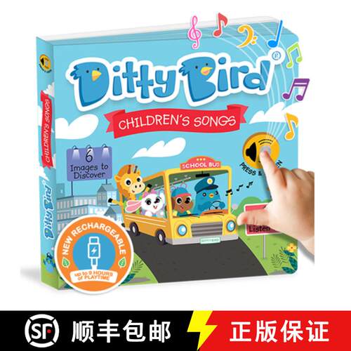 【3-4周达】Ditty Bird Children's Songs Interactive Musical Book for Toddlers 1- 3 Nursery Rhymes Musi... [9780994606716]