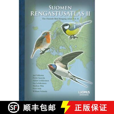 【3-4周达】精装 The Finnish Bird Ringing Atlas, Volume II / Suomen Rengastusatlas II [9789515101372]
