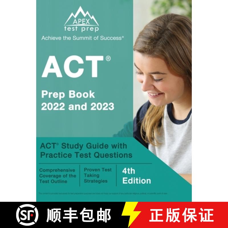 【2-3周达】ACT Prep Book 2022 and 2023: ACT Study Guide with Practice Test Questions [4th Edition] [9781637758533]