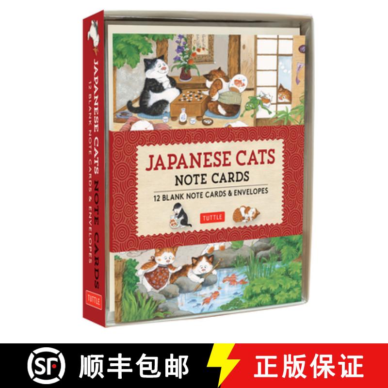 Japanese Cats Note Cards: 12 Blank Note Cards & Envelopes (6 X 4 Inch Cards in a Box) [9780804851879]