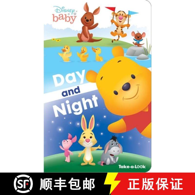 【3-4周达】Take-A-Look Book Disney Baby Winnie the Pooh Night and Day: Take-A-Look [9781503746749]