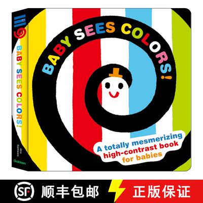 【3-4周达】Baby Sees Colors: A totally mesmerizing high-contrast book for babies [9784056210408]
