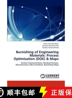 预订 Burnishing of Engineering Materials: Process Optimisation (Doe) & Maps [9783659286148]