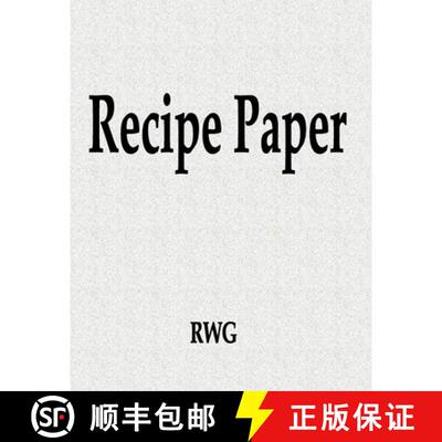 【3-4周达】Recipe Paper: 200 Pages 8.5 X 11 [9781087811253]