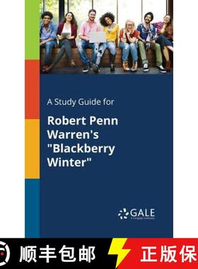 【3-4周达】A Study Guide for Robert Penn Warren's Blackberry Winter [9781375377249]