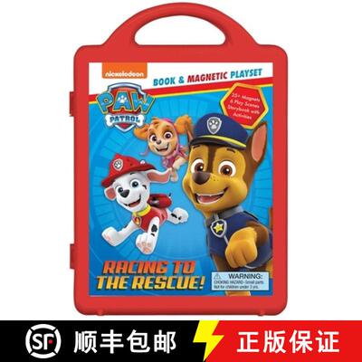 【3-4周达】Nickelodeon PAW Patrol: Racing to the Rescue!: Book & Magnetic Play Set [9780794449551]
