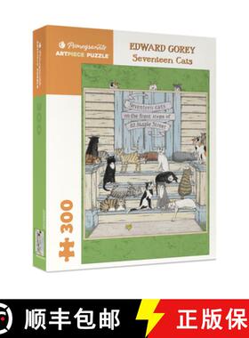 【3-4周达】17 Cats On Maple Street 300 Piece Puzzle [9780764962790]