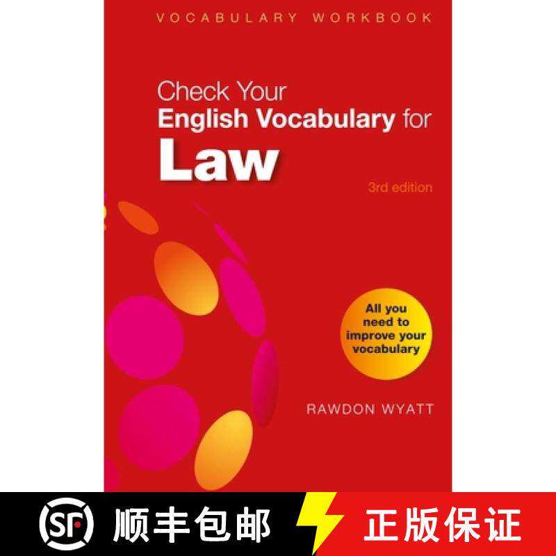 现货 测试你的法律词汇量 Check Your English Vocabulary for Law: All You Need to Improve Your Vocabulary [9781399405645]