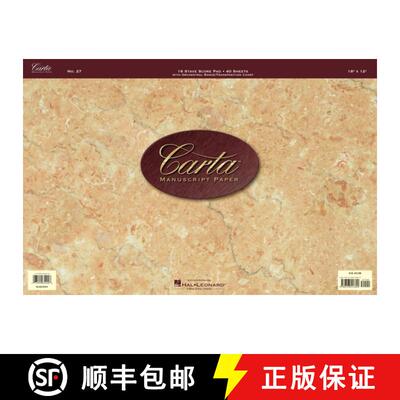 【3-4周达】Carta Manuscript Paper No. 27 Professional Score Pad 16-Stave Music Notation Book with 40 ... [9780793557899]
