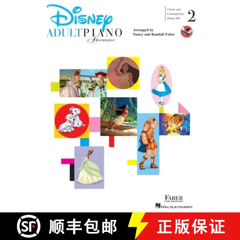 【3-4周达】Adult Piano Adventures - Disney Book 2: Classic and Contemporary Disney Hits [9781616772390]