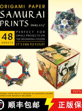 【3-4周达】Origami Paper - Samurai Prints - Small 6 3/4 - 48 Sheets: Tuttle Origami Paper: Origami Sh... [9780804856416]