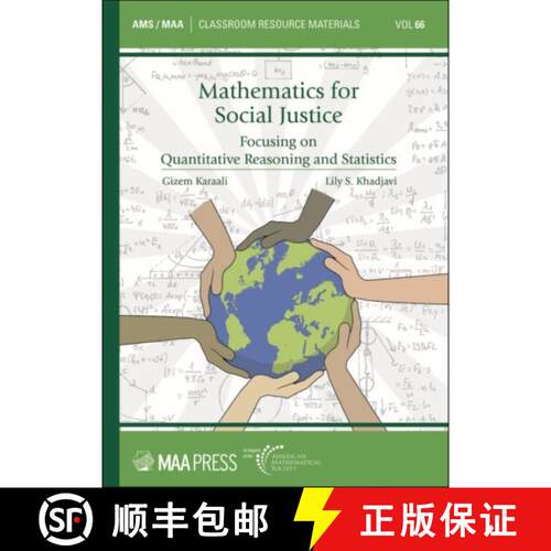 【3-4周达】Mathematics for Social Justice: Focusing on Quantitative Reasoning and Statistics [9781470449278]
