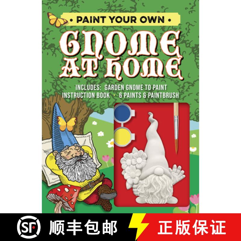 【3-4周达】Paint Your Own Gnome at Home: Includes: Garden Gnome to Paint, Instruction Book, 6 Paints ... [9780785841951]