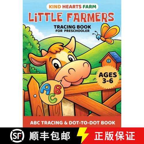 【3-4周达】Kind Hearts Farm: Little Farmers Tracing Book for Preschooler [9798295789496]