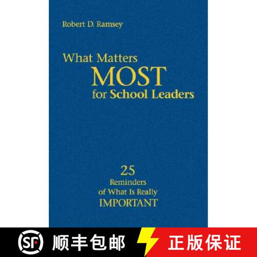 【3-4周达】精装 What Matters Most for School Leaders: 25 Reminders of What Is Really Important [9781412904513]