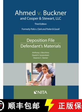 预订 Ahmed v. Buckner and Cooper & Stewart, LLC : Deposition File, Defendant's Materials [9781601568472]