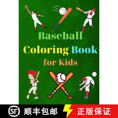【3-4周达】Baseball Coloring Book for Kids: Coloring Fun and Awesome Facts Kids Activities Education ... [9783755118527]