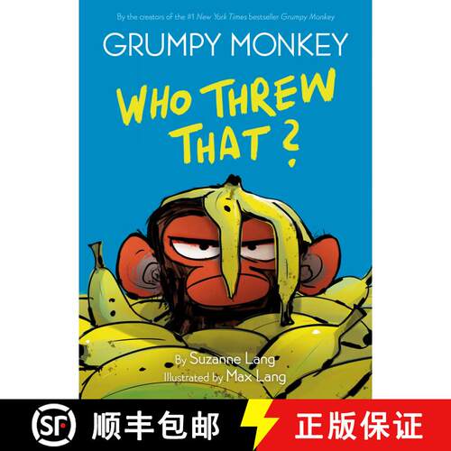 【3-4周达】精装 Grumpy Monkey Who Threw That?: A Graphic Novel Chapter Book [9780593306062]