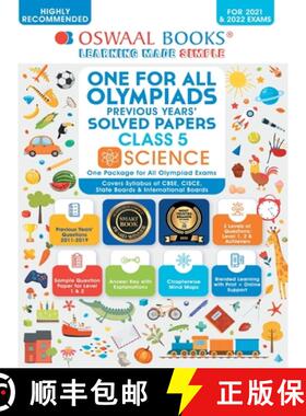 【3-4周达】Oswaal One for All Olympiad Previous Years Solved Papers, Class-5 Science Book (For 2021-2... [9789354234675]