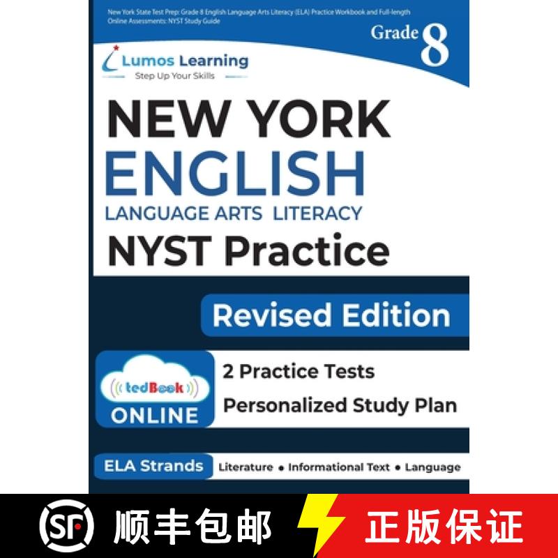 预订 New York State Test Prep: Grade 8 English Language Arts Literacy (ELA) Practice Workbook and Ful... [9781946795212]