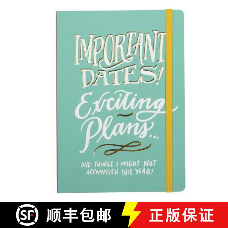 【2-3周达】Ladyfingers Letterpress High Five Gilded Undated Planner [9780735349780]