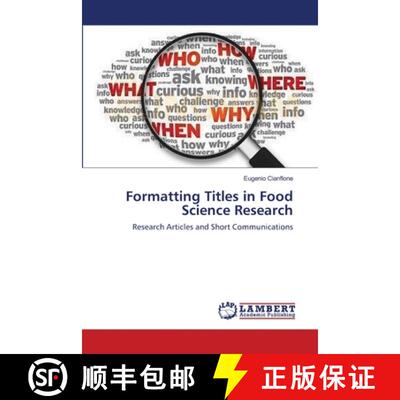 预订 Formatting Titles in Food Science Research [9783659104909]