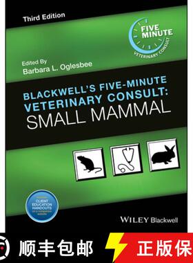 【3-4周达】Blackwell'S Five-Minute Veterinary Consult: Small Mammal, Third Edition [Wiley动物医学] [9781119456520]