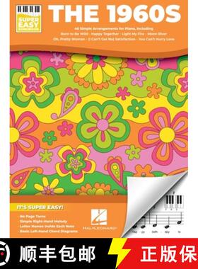 预订 The 1960s - Super Easy Songbook: 46 Simple Arrangements of the Decade's Best for Piano with Lyrics [9798350123692]