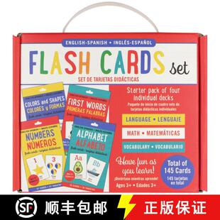 【3-4周达】Bilingual Flash Cards - Alphabet, Colors & Shapes, First Words, and Numbers (English/Spani... [9781441338112]