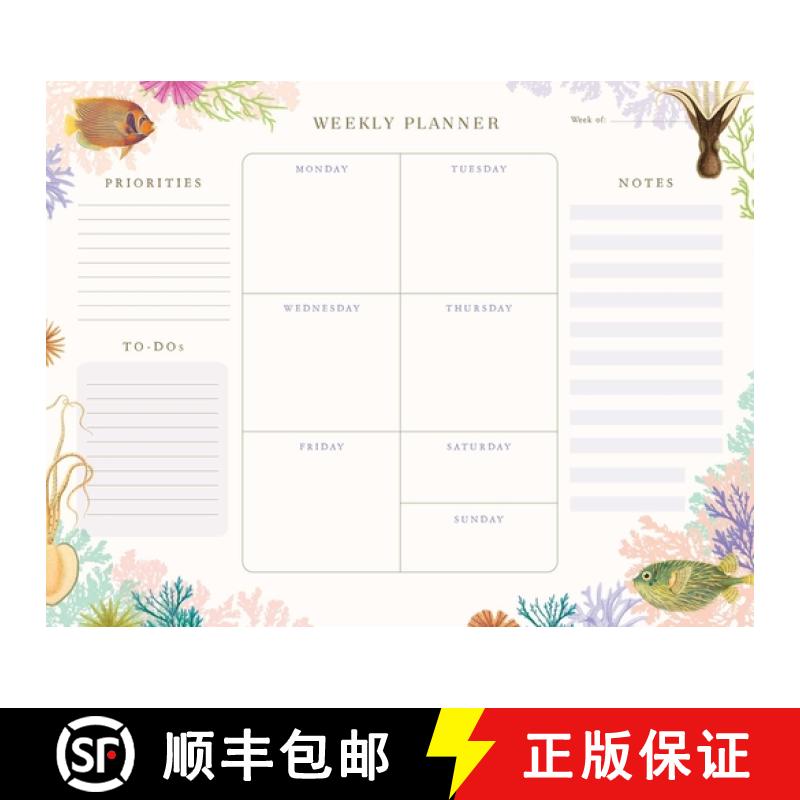 【2-3周达】Art of Nature: Under the Sea Weekly Planner Notepad: (Undated Weekly Planner, Cute Station... [9781647223939]