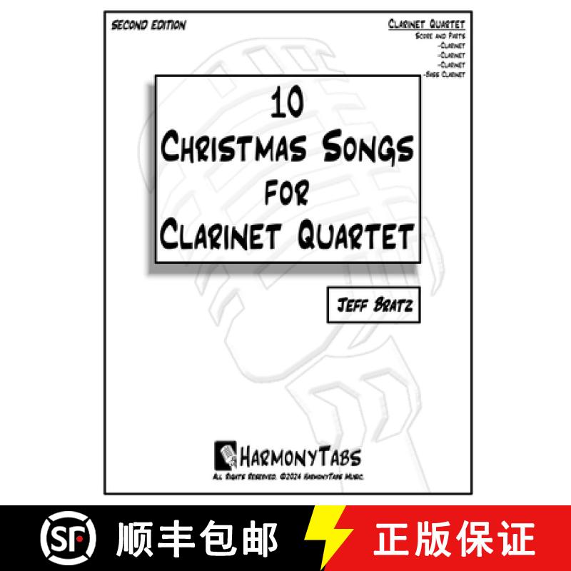 【2-3周达】10 Christmas Songs for Clarinet Quartet [9781961735149]
