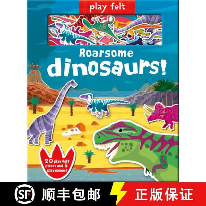 【3-4周达】Play Felt Roarsome Dinosaurs! [9781789584226]