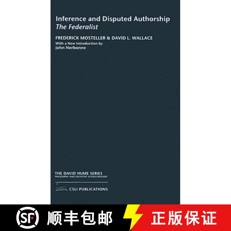 预订 Inference and Disputed Authorship: The Federalist [9781575865522]