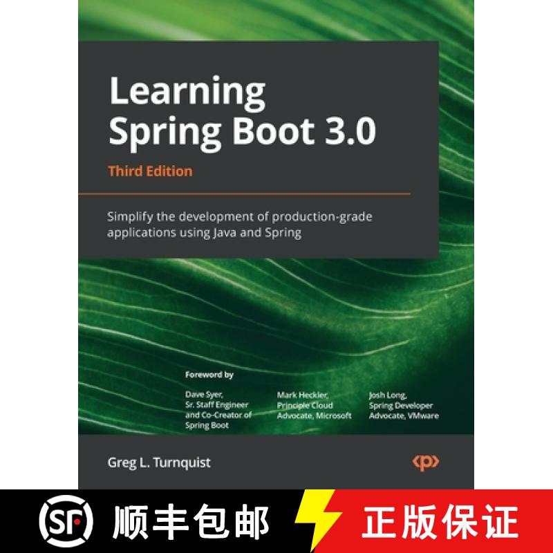 预订 Learning Spring Boot 3.0 - Third Edition: Simplify the development of production-grade applicati... [9781803233307]