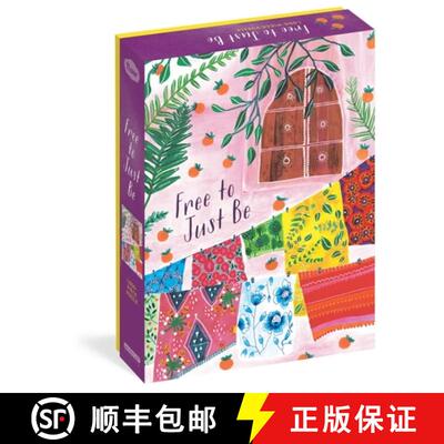 【3-4周达】Free to Just Be 1,000-Piece Puzzle : (Flow) for Adults Families Picture Quote Mindfulness ... [9781523513833]