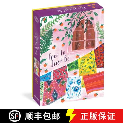 【3-4周达】Free to Just Be 1,000-Piece Puzzle : (Flow) for Adults Families Picture Quote Mindfulness ... [9781523513833]