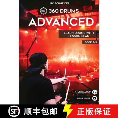 【3-4周达】ADVANCED - Learn Drums with Lesson Plan [9783949357152]