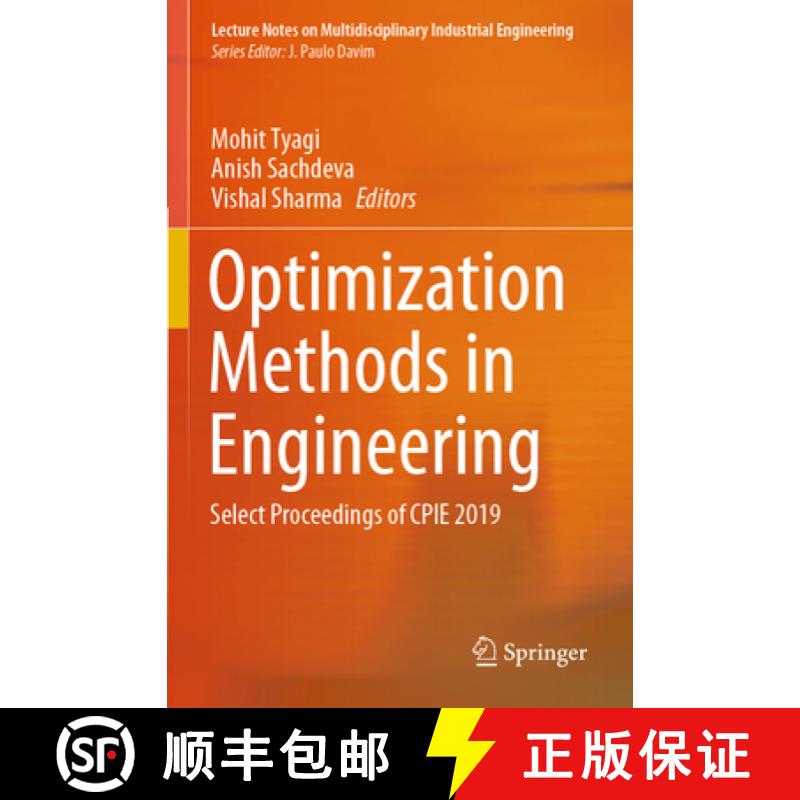 【3-4周达】Optimization Methods in Engineering: Select Proceedings of Cpie 2019 [9789811545528]