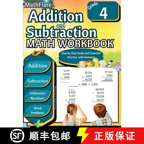 【3-4周达】Addition and Subtraction Math Workbook 4th Grade: Word Problems Grade 4, Addition and Subt... [9798869373052]