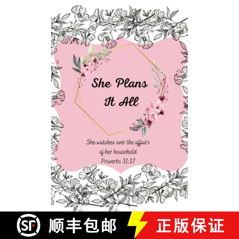 【2-3周达】She Plans It All Planner (undated for anytime start date) [9781387837878]