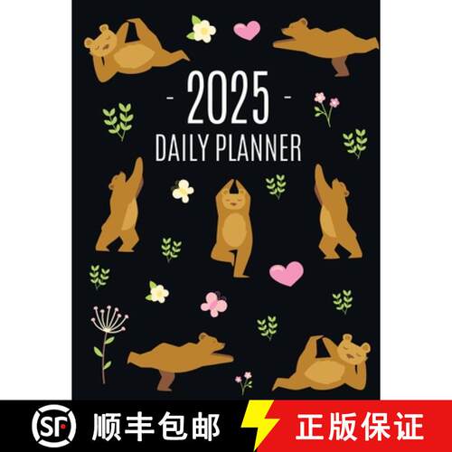 【3-4周达】Yoga Bear Planner 2025: For All Your Weekly Appointments! | Cool Daily Organizer with Funn... [9781965994344]