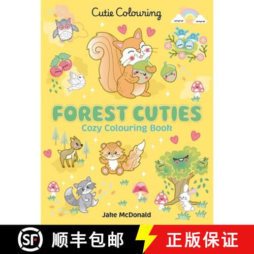 【3-4周达】Forest Cuties: Colouring Book [9780702342684]