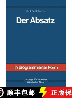 【3-4周达】Der Absatz: Sonderdruck Aus Allgemeine Betriebswirtschaftslehre in Programmierter Form [9783409365215]