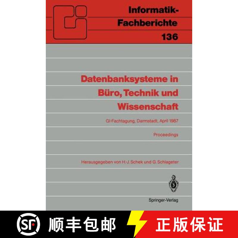 【4周达】Proc of the Informatik Fachberichte 136 Datenbanksysteme in: Gi-Fachtagung Darmstadt, 1.-3. ... [9783540177364]