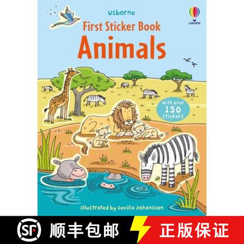 【3-4周达】First Sticker Book Animals [9781805070207]
