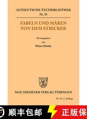 【3-4周达】Fabeln und Mären von dem Stricker [9783110483161]
