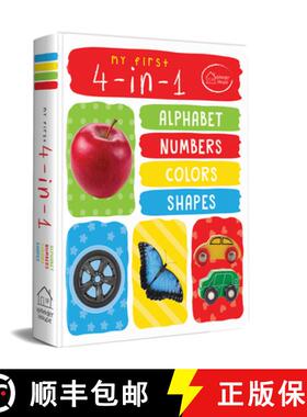 【3-4周达】My First 4 in 1 Alphabet Numbers Colours Shapes: Padded Board Books [9789387779563]