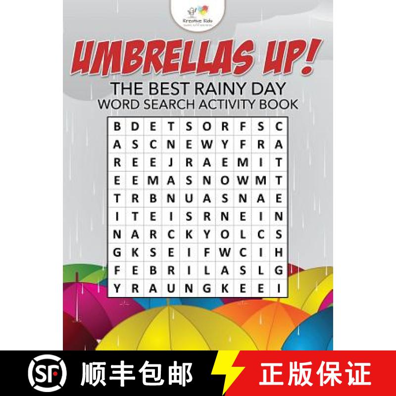 【2-3周达】Umbrellas Up! The Best Rainy Day Word Search Activity Book [9781683775782]