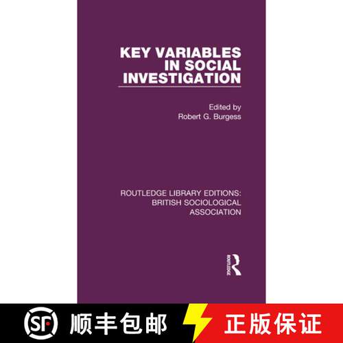【3-4周达】精装 Key Variables in Social Investigation [9780815346999]