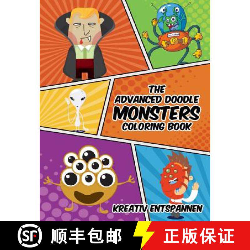 【3-4周达】The Advanced Doodle Monsters Coloring Book [9781683773542]